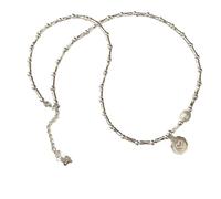 Elegant Freshwater Baroque Pearl Necklace, Adjustable 16+2 In Chain With Heart Pendant, Handmade S925 Silver And Copper Jewelry For Women