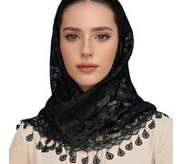 Elegant Fringed Lace Mantilla Veils For Catholic Vintage Mass Headcover Muslims Hijab Head Scarf For Wedding Wedding