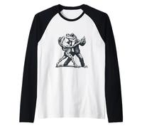 Elegant Frogs Dancing Tango Vintage Art Raglan Baseball Tee
