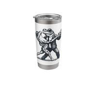 Elegant Frogs Dancing Tango Vintage Art Stainless Steel Insulated Tumbler