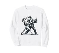 Elegant Frogs Dancing Tango Vintage Art Sweatshirt