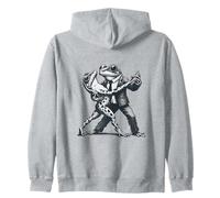 Elegant Frogs Dancing Tango Vintage Art Zip Hoodie