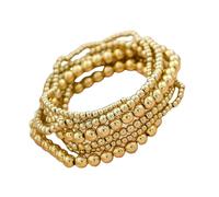 Elegant Geometric Bead Designs Bracelets Pack of 7 Portable Accessory for Casual Outfits and Beach Days Daily Use Beach Styles Jewelry