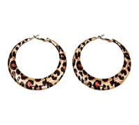Elegant Geometric Leopard Stud Jewellery Elegant Alloy Round Earrings with Leopard Pattern for Fashion Striker Lady Leopard Print Earrings