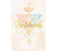 Elegant Geometric Notebook: Lined Writing Journal with Minimalist Lotus Design for Daily Notes and Ideas