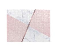 Elegant Girly Rose Gold Glitter & White Marble,500 Pieces Puzzles for Adults-Wooden Jigsaw Puzzle for Adults Elderly