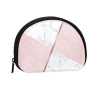 Elegant Girly Rose Gold Glitter & White MarbleSmall Makeup Sanitary Napkin Storage Bag,Women's Cosmetic Coin Purse