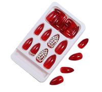 Elegant Glittering Press on Nails with Rhinestones Decoration Acrylic Artificial Nails False Nails for Stylish Look