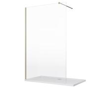 ELEGANT Gold 1200mm Wet Room Shower Screen Panel 8mm Easy Clean Glass Walk in Shower Enclosure