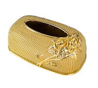 Elegant Gold Car Tissue Box Easy Installation Paper Towel Dispenser for Daily Use Gold Car Accessories