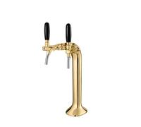 Elegant Gold-Colored 2-Line Beer Dispensing Tower Package