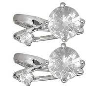 Elegant Gold Cuff Earrings For Women, Non-Pierced Ear Bone Clips, Sparkling Zircon Stone Design, Lightweight, Ideal For Sensitive Ears