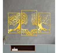 Elegant Gold Decorative Metal Wall Accessory, 116 x 71 cm, 1.5 mm Thick, Stylish Home Décor for Living Room & Office, Durable Metal Design