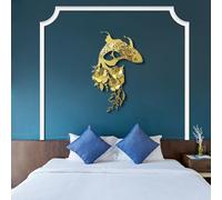 Elegant Gold Decorative Metal Wall Accessory, 44 x 67 cm, 100% Steel, 1.2 mm Thickness, Lightweight 0.8 kg, Perfect for Modern Home Decor