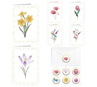 Elegant gold Foil-Stamped Greeting Cards - 6 Assorted Floral Designs, 24 Blank Note Cards with Envelopes & Stickers Perfect Stationary Set For All Occasions (gold)