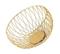 Elegant Gold Fruit Basket Metal Wire Egg Basket Gathering Basket for Snacks