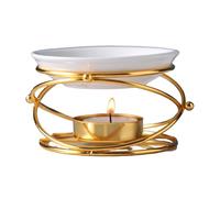 Elegant Gold Home Fragrance Burner Enhances the Atmosphere with Efficient Aromatherapy Diffuser for Living Room and Bedroom Metal Oil Burner