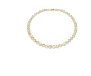 Elegant Gold Necklace with Crystal - female - Swarovski - Necklaces - Yellow - ONE SIZE - Accessories ONE SIZE