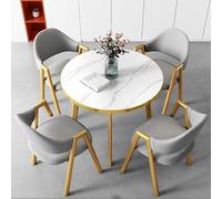 Elegant Gold Office Table Set Round Coffee Table for Conference Rooms Ideal for Relaxation Spaces & Balconies Chic Home Decor & Stylish Furniture Combination