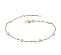Elegant Gold Plate Bracelet by Dew - Sterling Silver / Zirconia / Gold Plated