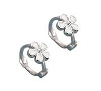Elegant Gold/Silver Plated Floral Earrings Anti Allergy Ear Studs Handmade Jewelry Accessories For Women Daily Wear Minimalist Japanese Inspired Ear Jewelry