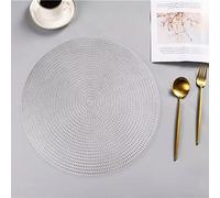 Elegant Gold Silver PVC Place Mats for Table Set of 4 - Durable and Stylish Table Mats for Dining Room Decor - Premium Quality Place Mats for Enhanced Dining Experience