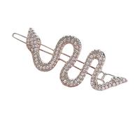 Elegant Gold Snake Hair Clip With Sparkling Rhinestones For Women Hair Decoration Hairpin For Parties And Weddings