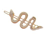 Elegant Gold Snake Hair Clip With Sparkling Rhinestones For Women Hair Decoration Hairpin For Parties And Weddings
