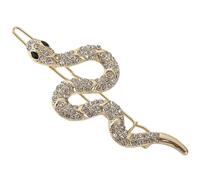 Elegant Gold Snake Hair Clip With Sparkling Rhinestones For Women Hair Decoration Hairpin For Parties And Weddings