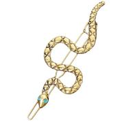 Elegant Gold Snake Hair Clip With Sparkling Rhinestones For Women Hair Decoration Hairpin For Parties And Weddings