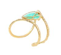 Elegant Gold Vine Textured Teardrop Cuff Jewelry Accessory For Stylish Women In Work Or Social Event Wear Acrylic Accent