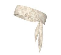 Elegant Gold White Leopard Cheetah, Head Tie, Sports Headband Tie Back, Multi Sweatband for Men Women
