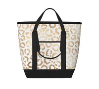 Elegant Gold White Leopard Cheetah,Lunch Bags Large Capacity Insulated Tote Bag For Women Men Work Picnic Travel