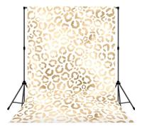 Elegant Gold White Leopard Cheetah, Photography Backdrop Photo Props 5x7FT Photo Background for Party Home Decoration