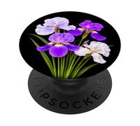 Elegant Gorgeous Blooming Iris Bouquet Shapes Mania PopSockets Adhesive PopGrip