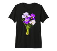 Elegant Gorgeous Blooming Iris Bouquet Shapes Mania Premium T-Shirt