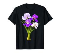Elegant Gorgeous Blooming Iris Bouquet Shapes Mania T-Shirt