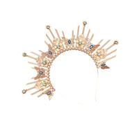 Elegant Gothic Inspired Crowns Headband Unique Butterfly Crowns Hairband Sophisticated Headwear Charm For Themed Parties Fashionable Women’s Headband