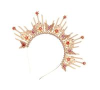 Elegant Gothic Inspired Crowns Headband Unique Butterfly Crowns Hairband Sophisticated Headwear Charm For Themed Parties Fashion Statement Hairband