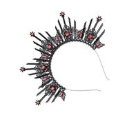 Elegant Gothic Inspired Crowns Headband Unique Butterfly Crowns Hairband Sophisticated Headwear Charm For Themed Parties Fashionable Women’s Headband