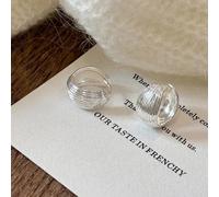 Elegant Grain Textured Plain Ring Earrings Accessory Set for Every Look (gold)