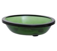 Elegant Green Glass Soap Dish With Vintage-Inspired Design, Stylish Bathroom Dish For Holding Bar Soap Interiors by Premier Green One Size