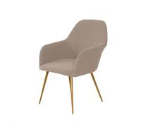 Elegant Green Upholstered Dining Chairs with Metal Legs Curved Backrest Faux FurStylish Accent Furniture for Living Room & Kitchen Dining Room Decor