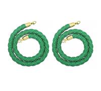 Elegant Green Velvet Rope Barrier - 3-10ft Twisted Hemp Stanchion Ropes for Crowd Control at Events,1pcs(210cm)