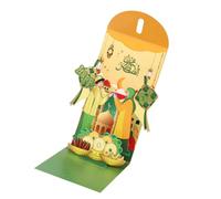 Elegant Greeting Card 3D Redness Envelopes for Eid Festival Stylish Foldable Greeting Card Money Packet for Children