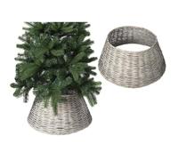 Elegant Grey Christmas Willow Tree Skirt - 57cm x 28cm (1 Pc.) - Luxurious Festive Holiday Decor - Perfect Finish for Your Christmas Tree