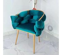 Elegant Grey Velvet Accent Chair with Gold Metal Legs - Stylish and Comfortable Upholstered Lounge Chair for Bedroom Living Room Café or Vanity Decor