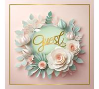Elegant Guest Book "Capture every special moment with an elegant guest book cover designed to add charm and modernity to any occasion. Perfect for ... you'll want to remember for a lifetime."