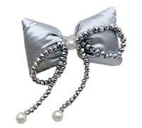 Elegant Hair Clip Decoration Fashion Forward Crystals Hairpin Hair Clip With Fabric Bowknot Embellishment