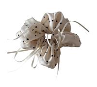Elegant Hair Scrunchies Round Dot Black White Bowknot Hair Tie High Elasticity Fabric Headwear For Women Girls